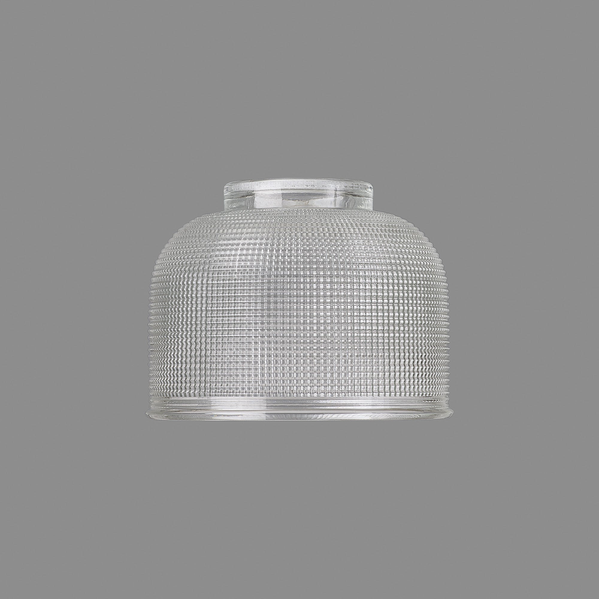 Luminosity Designs Ltd - Amber 14.5x11cm Prismatic Dome Glass Shade (D) With Raised Edge - 10 Colours - Luminosity Designs Ltd