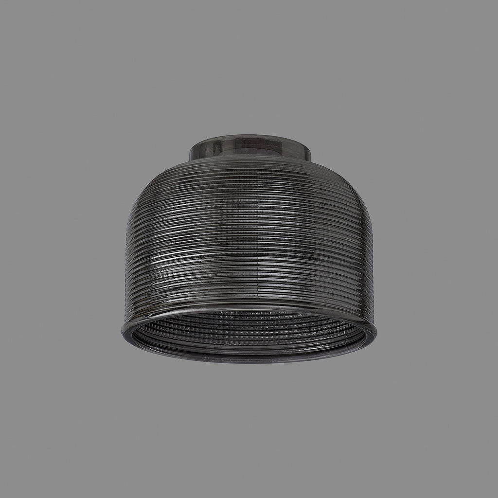 Luminosity Designs Ltd - Amber 14.5x11cm Prismatic Dome Glass Shade (D) With Raised Edge - 10 Colours - Luminosity Designs Ltd