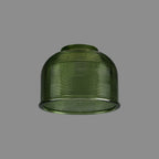 Luminosity Designs Ltd - Amber 14.5x11cm Prismatic Dome Glass Shade (D) With Raised Edge - 10 Colours - Luminosity Designs Ltd