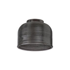 Luminosity Designs Ltd - Amber 14.5x11cm Prismatic Dome Glass Shade (D) With Raised Edge - 10 Colours - Luminosity Designs Ltd