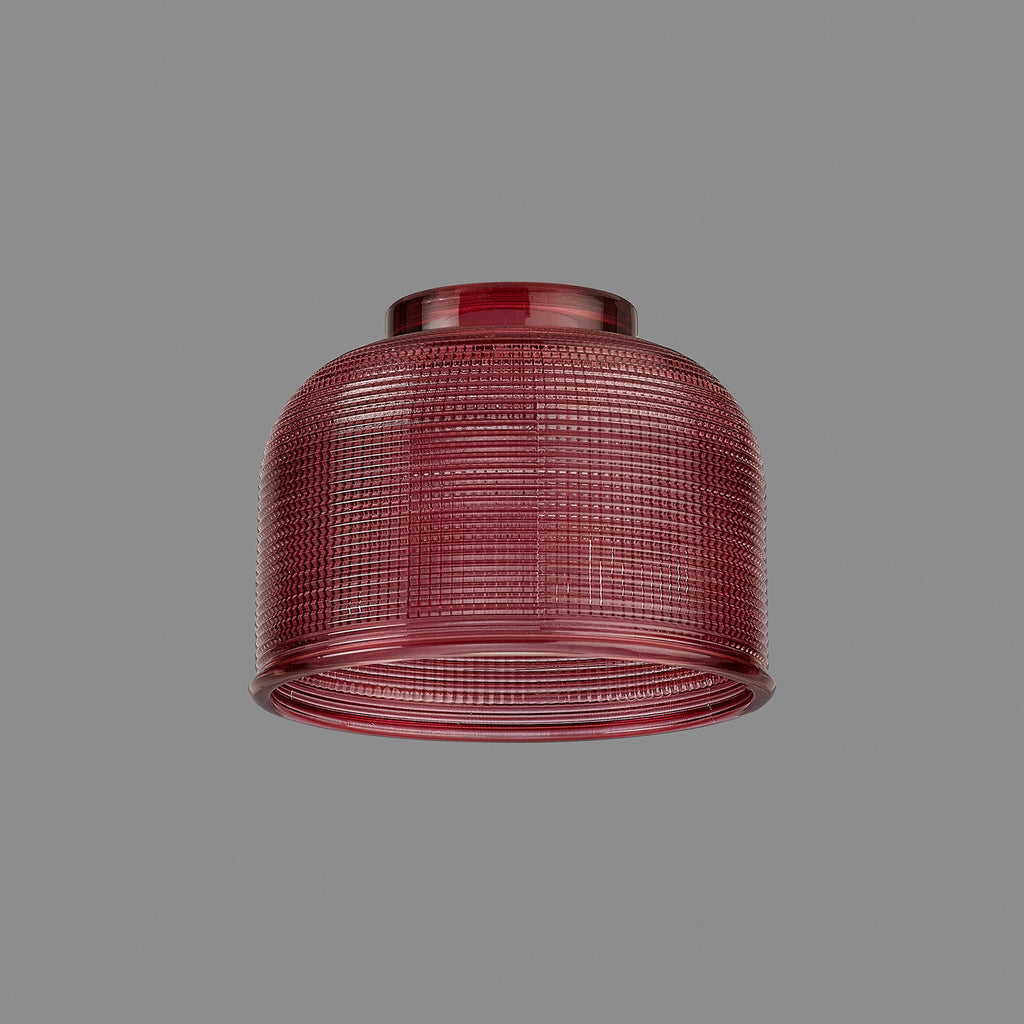 Luminosity Designs Ltd - Amber 14.5x11cm Prismatic Dome Glass Shade (D) With Raised Edge - 10 Colours - Luminosity Designs Ltd