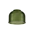 Luminosity Designs Ltd - Amber 14.5x11cm Prismatic Dome Glass Shade (D) With Raised Edge - 10 Colours - Luminosity Designs Ltd