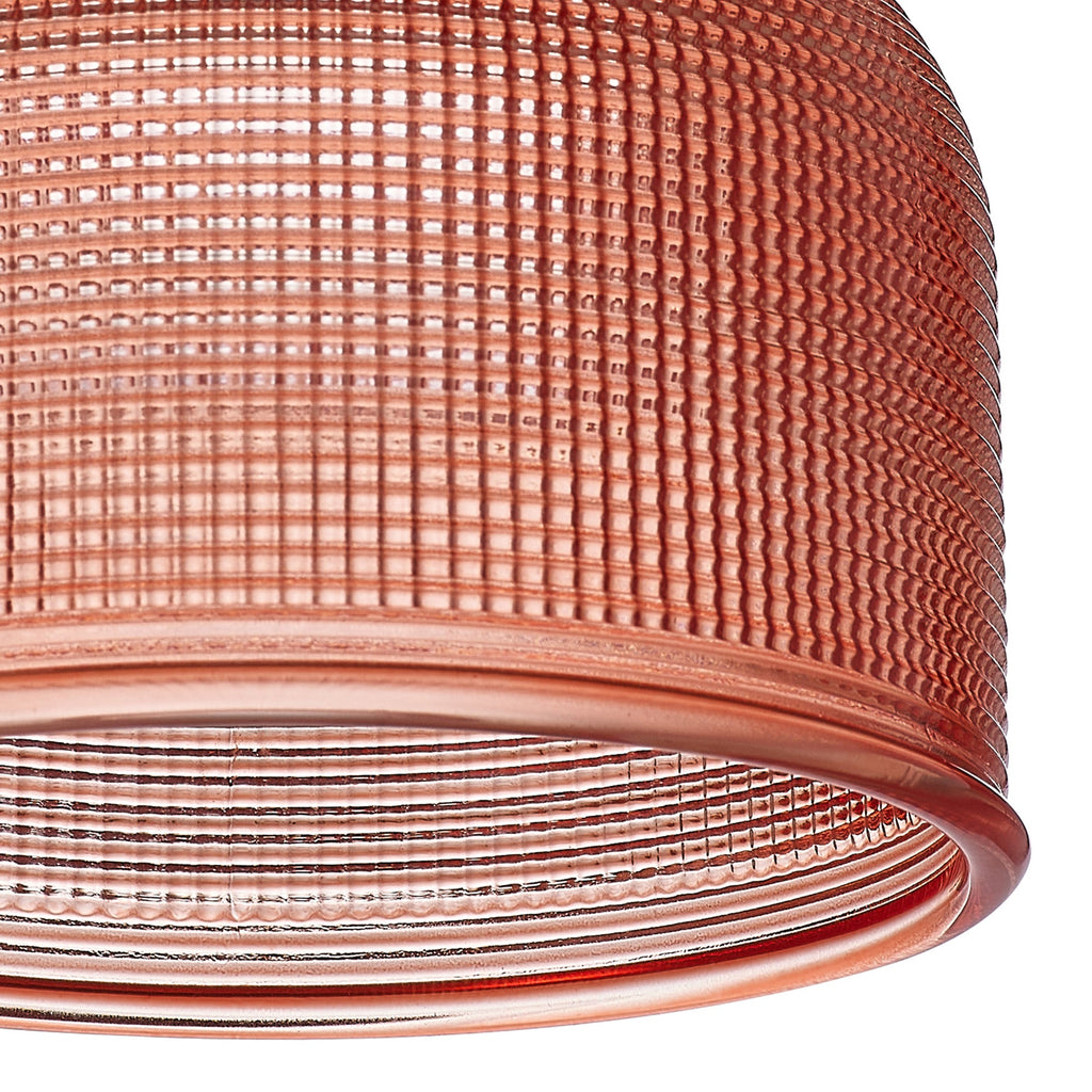 Luminosity Designs Ltd - Amber 14.5x11cm Prismatic Dome Glass Shade (D) With Raised Edge - 10 Colours - Luminosity Designs Ltd