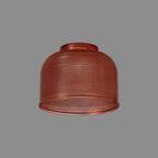 Luminosity Designs Ltd - Amber 14.5x11cm Prismatic Dome Glass Shade (D) With Raised Edge - 10 Colours - Luminosity Designs Ltd