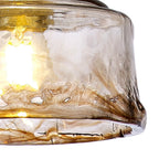 Luminosity Designs Ltd - Amber 17cm Switched Pendant 1.5m, 1 x E27, Twisted Cable / Brown Bowl Glass Inc Bulb - Luminosity Designs Ltd