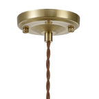 Luminosity Designs Ltd - Amber 17cm Switched Pendant 1.5m, 1 x E27, Twisted Cable / Brown Bowl Glass Inc Bulb - Luminosity Designs Ltd