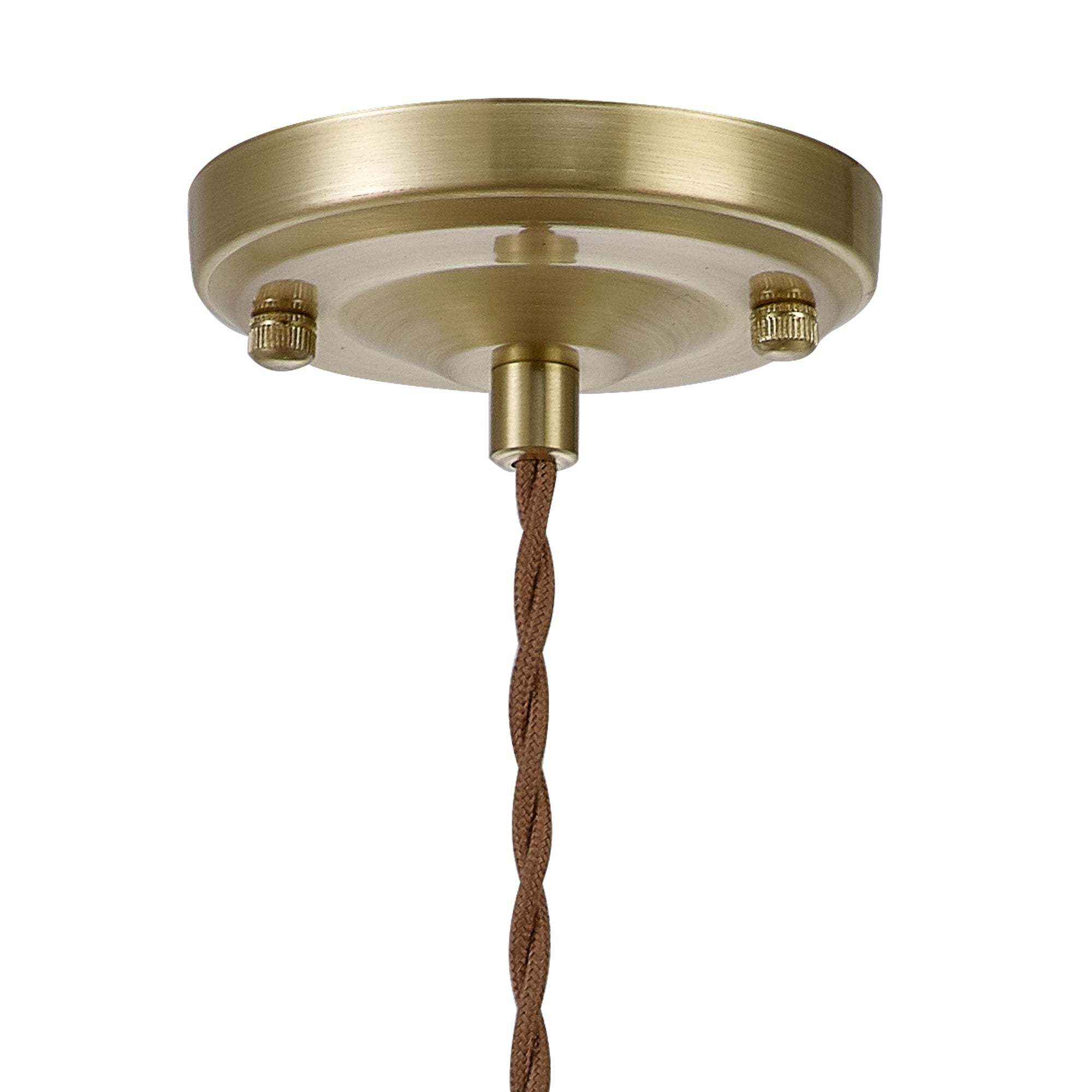 Luminosity Designs Ltd - Amber 17cm Switched Pendant 1.5m, 1 x E27, Twisted Cable / Brown Bowl Glass Inc Bulb - Luminosity Designs Ltd