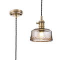 Luminosity Designs Ltd - Amber 17cm Switched Pendant 1.5m, 1 x E27, Twisted Cable / Brown Bowl Glass Inc Bulb - Luminosity Designs Ltd
