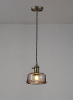 Luminosity Designs Ltd - Amber 17cm Switched Pendant 1.5m, 1 x E27, Twisted Cable / Brown Bowl Glass Inc Bulb - Luminosity Designs Ltd