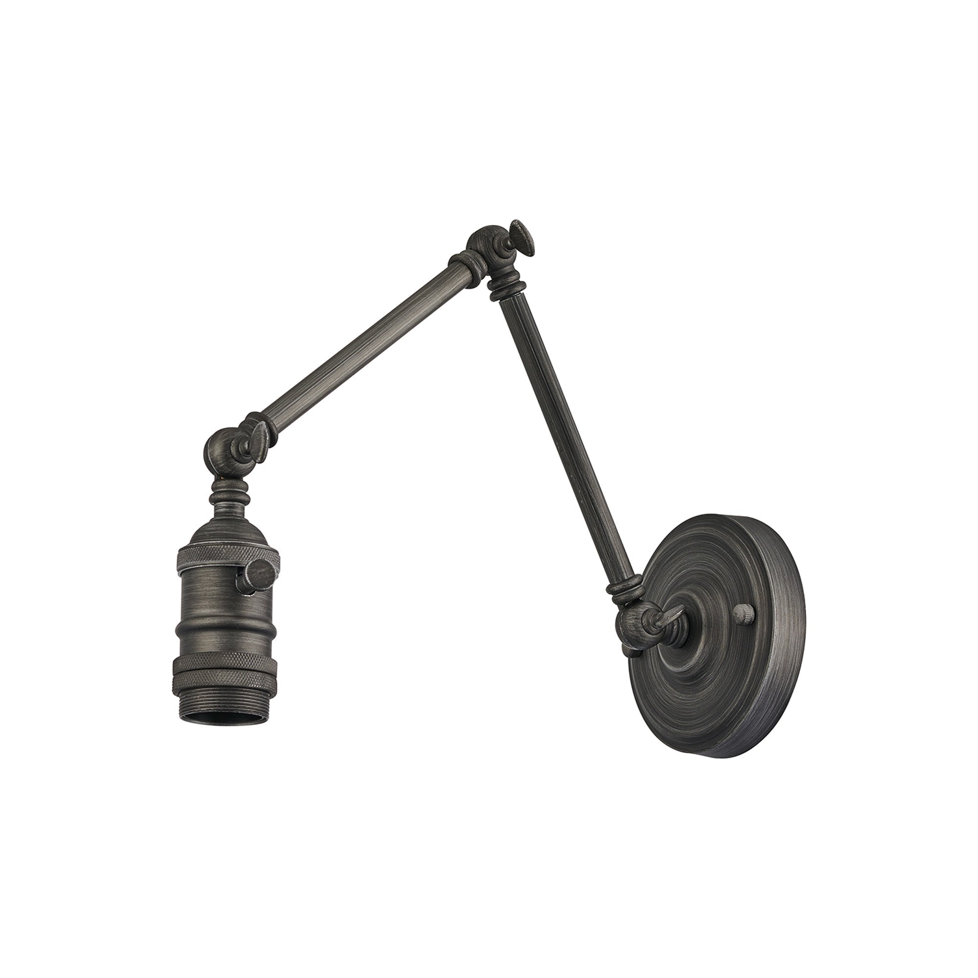 Luminosity Designs Ltd - Amber Adjustable Wall Lamp Switched (FRAME ONLY, NO SHADE), 1 x E27 - Luminosity Designs Ltd