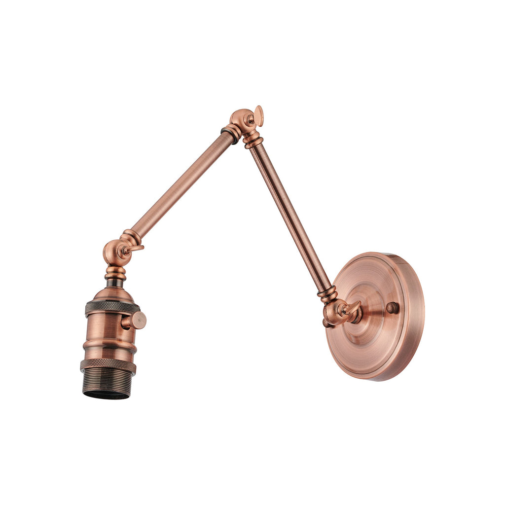 Luminosity Designs Ltd - Amber Adjustable Wall Lamp Switched (FRAME ONLY, NO SHADE), 1 x E27 - Luminosity Designs Ltd