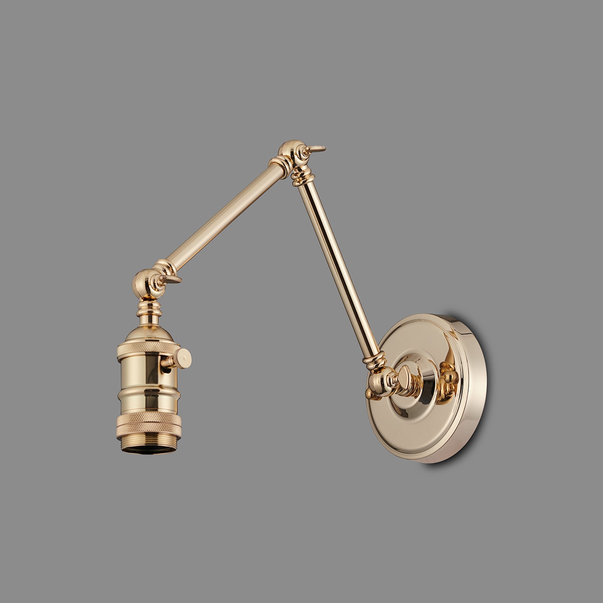 Luminosity Designs Ltd - Amber Adjustable Wall Lamp Switched (FRAME ONLY, NO SHADE), 1 x E27 - Luminosity Designs Ltd