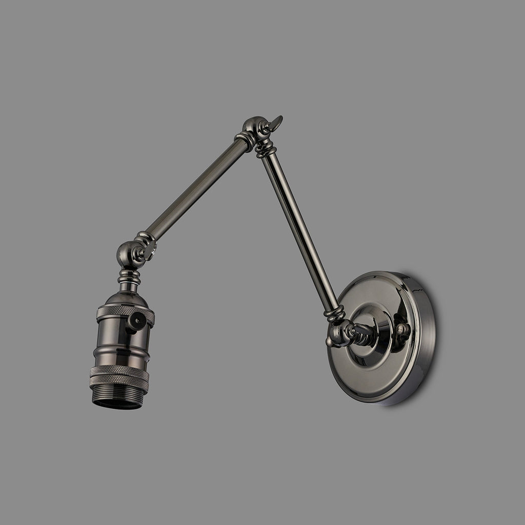 Luminosity Designs Ltd - Amber Adjustable Wall Lamp Switched (FRAME ONLY, NO SHADE), 1 x E27 - Luminosity Designs Ltd