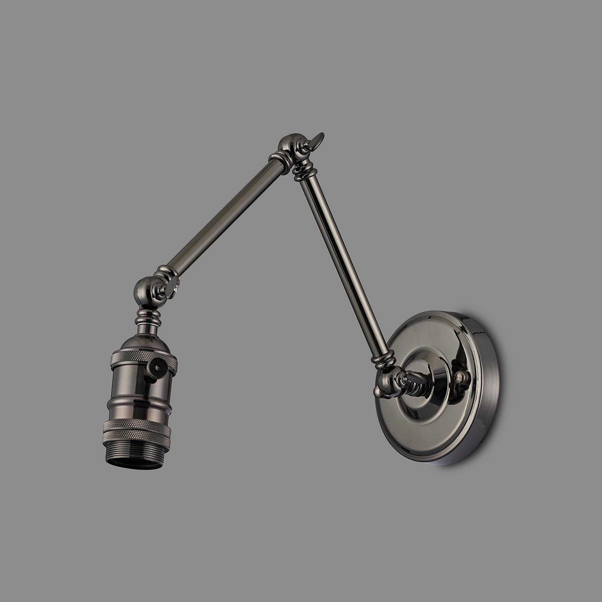 Luminosity Designs Ltd - Amber Adjustable Wall Lamp Switched (FRAME ONLY, NO SHADE), 1 x E27 - Luminosity Designs Ltd
