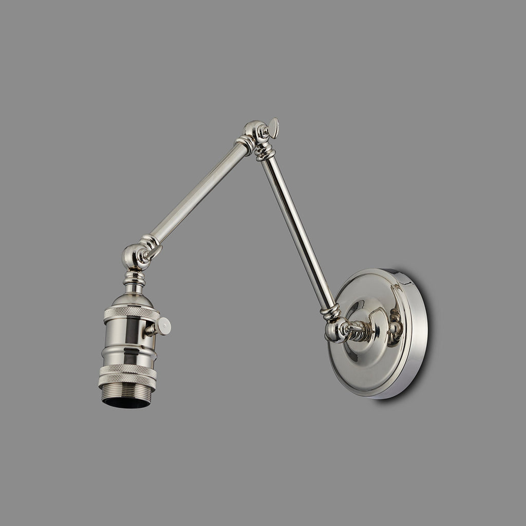 Luminosity Designs Ltd - Amber Adjustable Wall Lamp Switched (FRAME ONLY, NO SHADE), 1 x E27 - Luminosity Designs Ltd