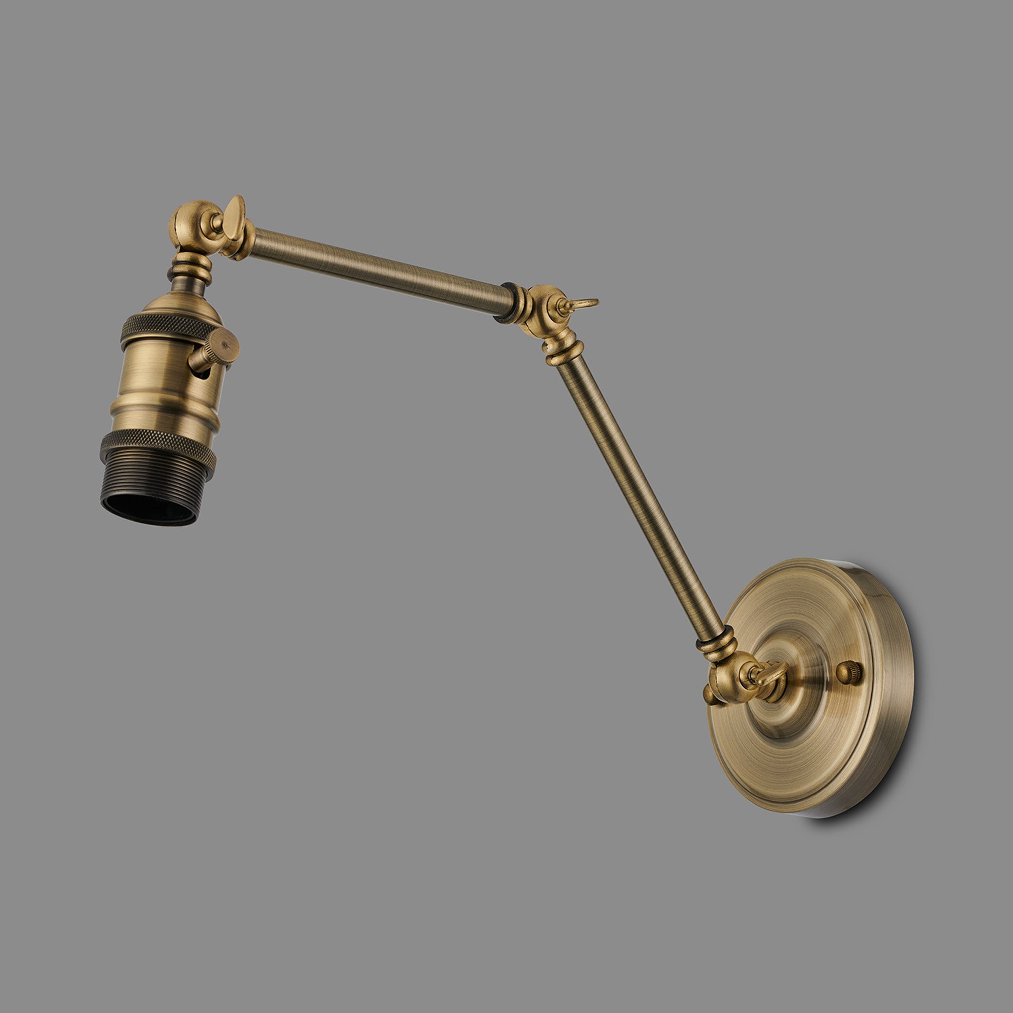 Luminosity Designs Ltd - Amber Adjustable Wall Lamp Switched (FRAME ONLY, NO SHADE), 1 x E27 - Luminosity Designs Ltd