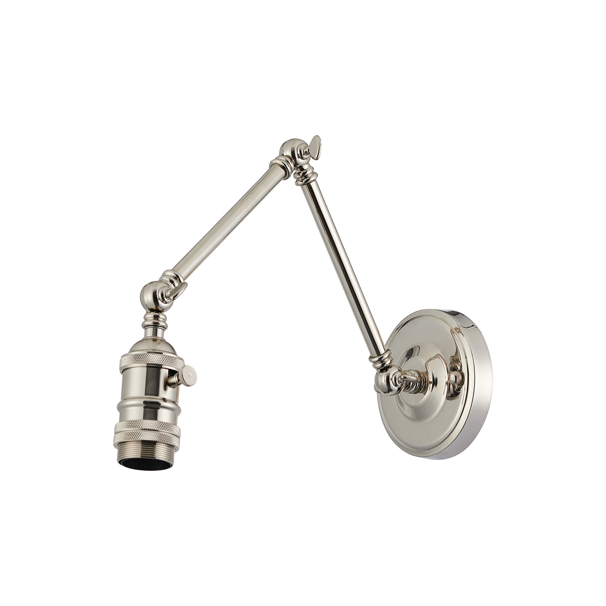 Luminosity Designs Ltd - Amber Adjustable Wall Lamp Switched (FRAME ONLY, NO SHADE), 1 x E27 - Luminosity Designs Ltd