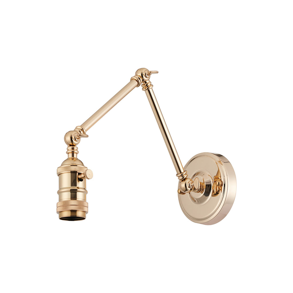 Luminosity Designs Ltd - Amber Adjustable Wall Lamp Switched (FRAME ONLY, NO SHADE), 1 x E27 - Luminosity Designs Ltd