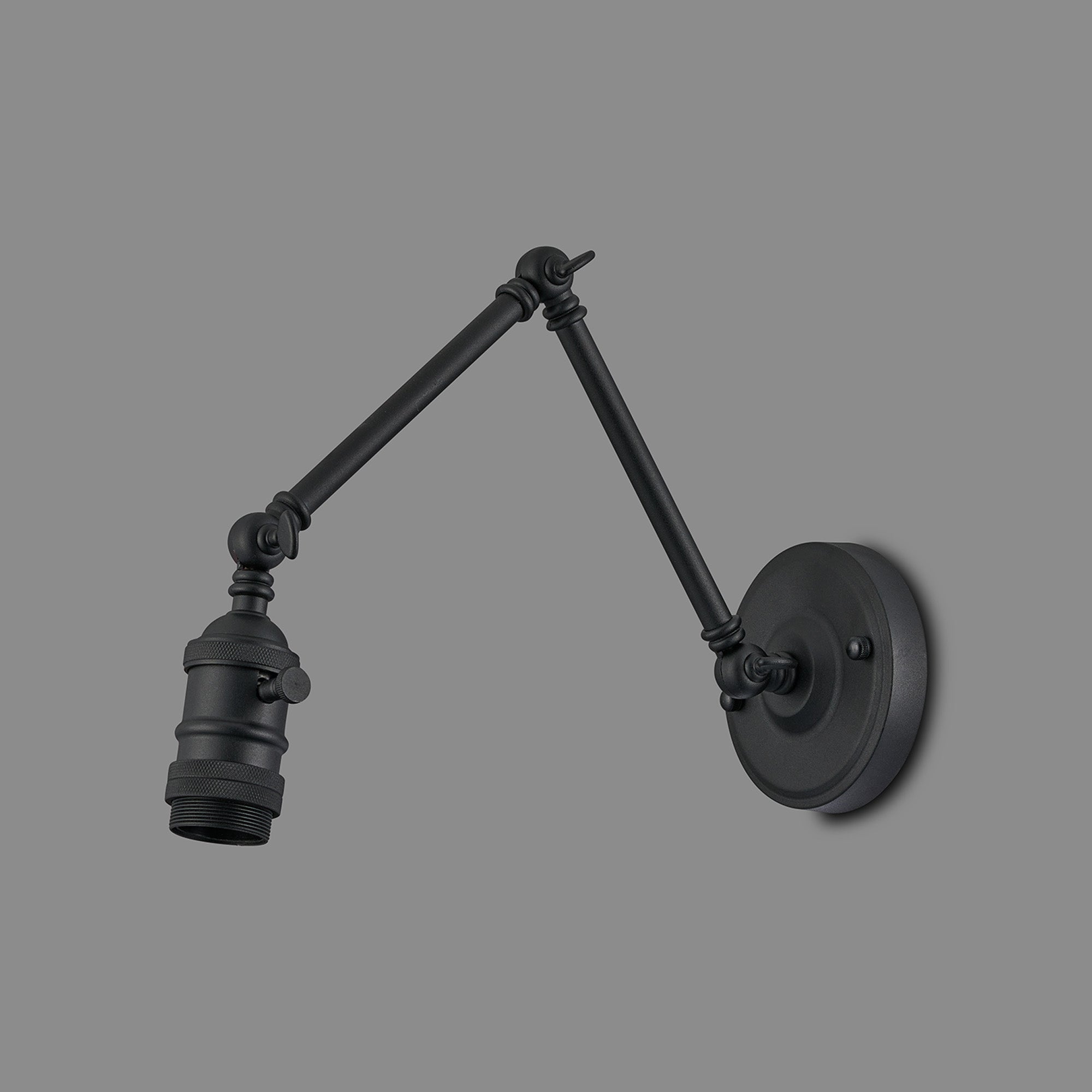 Luminosity Designs Ltd - Amber Adjustable Wall Lamp Switched (FRAME ONLY, NO SHADE), 1 x E27 - Luminosity Designs Ltd