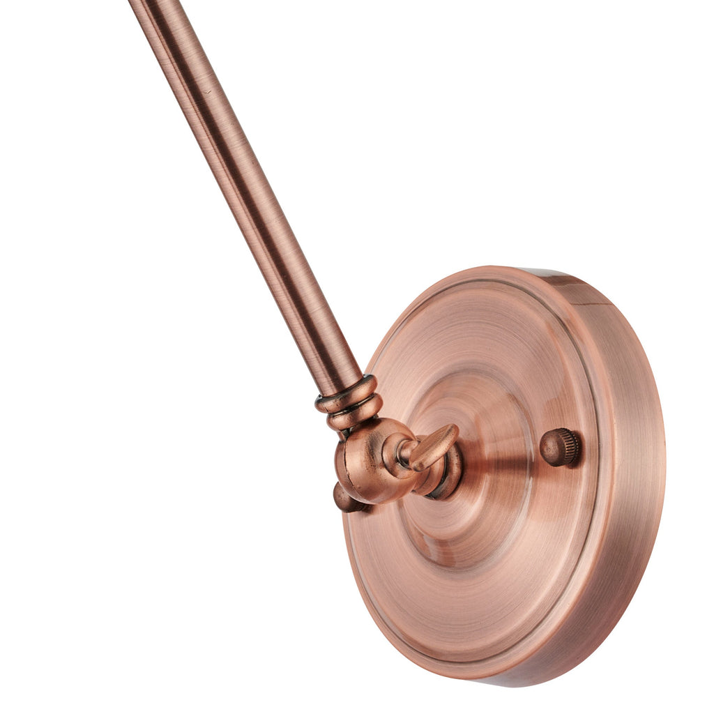Luminosity Designs Ltd - Amber Adjustable Wall Lamp Switched (FRAME ONLY, NO SHADE), 1 x E27 - Luminosity Designs Ltd