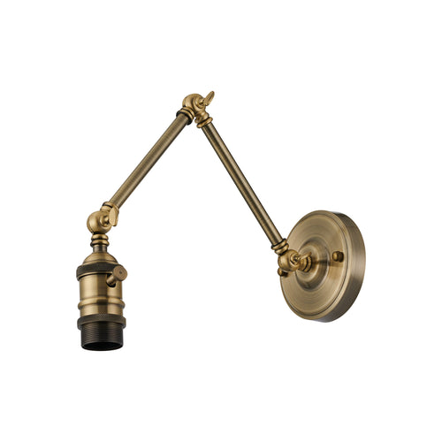 Luminosity Designs Ltd - Amber Adjustable Wall Lamp Switched (FRAME ONLY, NO SHADE), 1 x E27 - Luminosity Designs Ltd