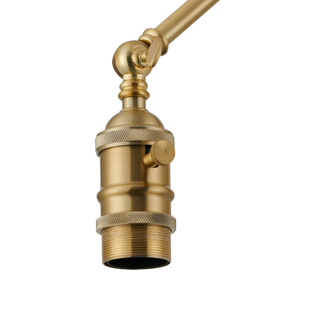 Luminosity Designs Ltd - Amber Adjustable Wall Lamp Switched (FRAME ONLY, NO SHADE), 1 x E27 - Luminosity Designs Ltd