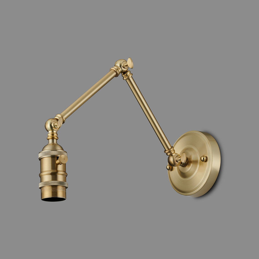 Luminosity Designs Ltd - Amber Adjustable Wall Lamp Switched (FRAME ONLY, NO SHADE), 1 x E27 - Luminosity Designs Ltd