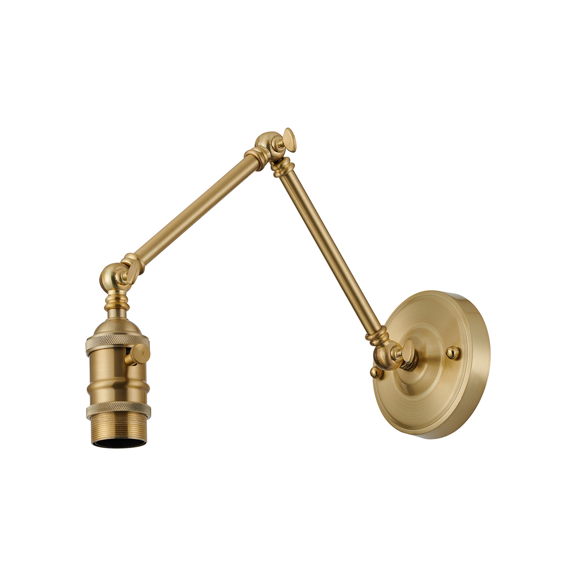 Luminosity Designs Ltd - Amber Adjustable Wall Lamp Switched (FRAME ONLY, NO SHADE), 1 x E27 - Luminosity Designs Ltd