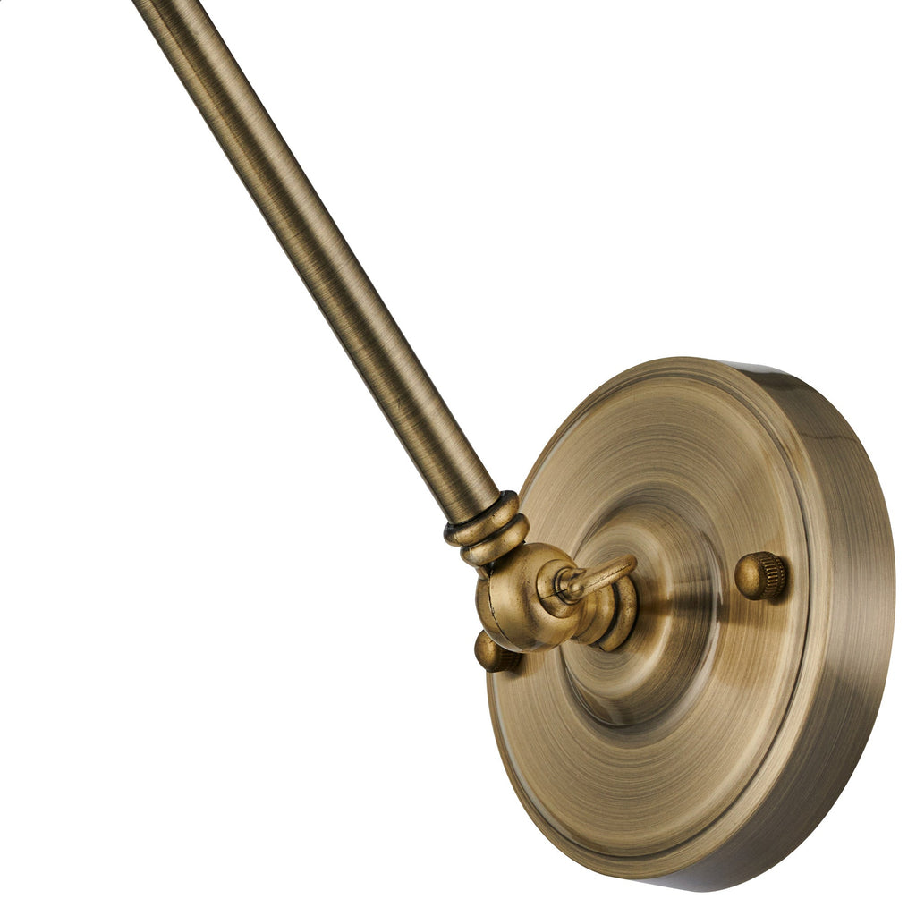 Luminosity Designs Ltd - Amber Adjustable Wall Lamp Switched (FRAME ONLY, NO SHADE), 1 x E27 - Luminosity Designs Ltd