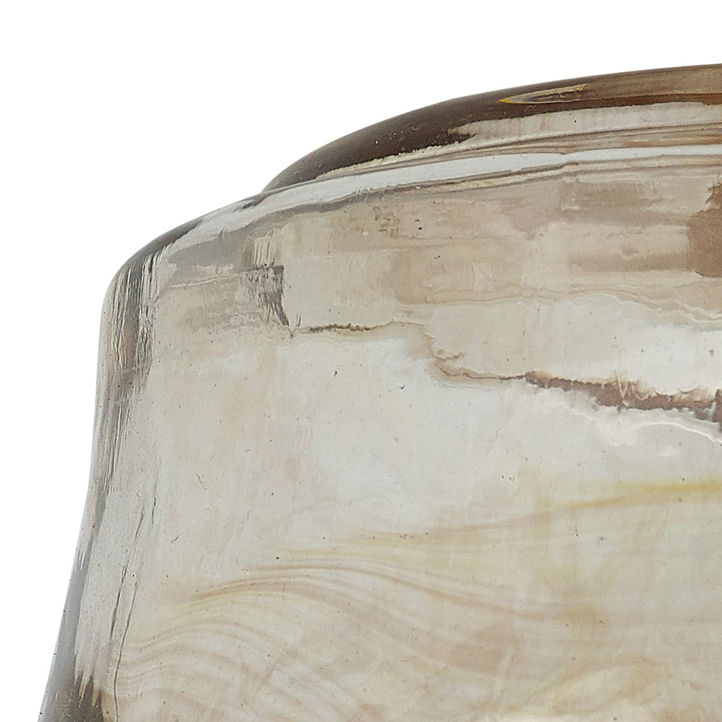 Luminosity Designs Ltd - Amber Bowl Cloudy Glass Shade (A), Brown / Clear, E27 - Luminosity Designs Ltd