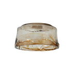 Luminosity Designs Ltd - Amber Bowl Cloudy Glass Shade (A), Brown / Clear, E27 - Luminosity Designs Ltd