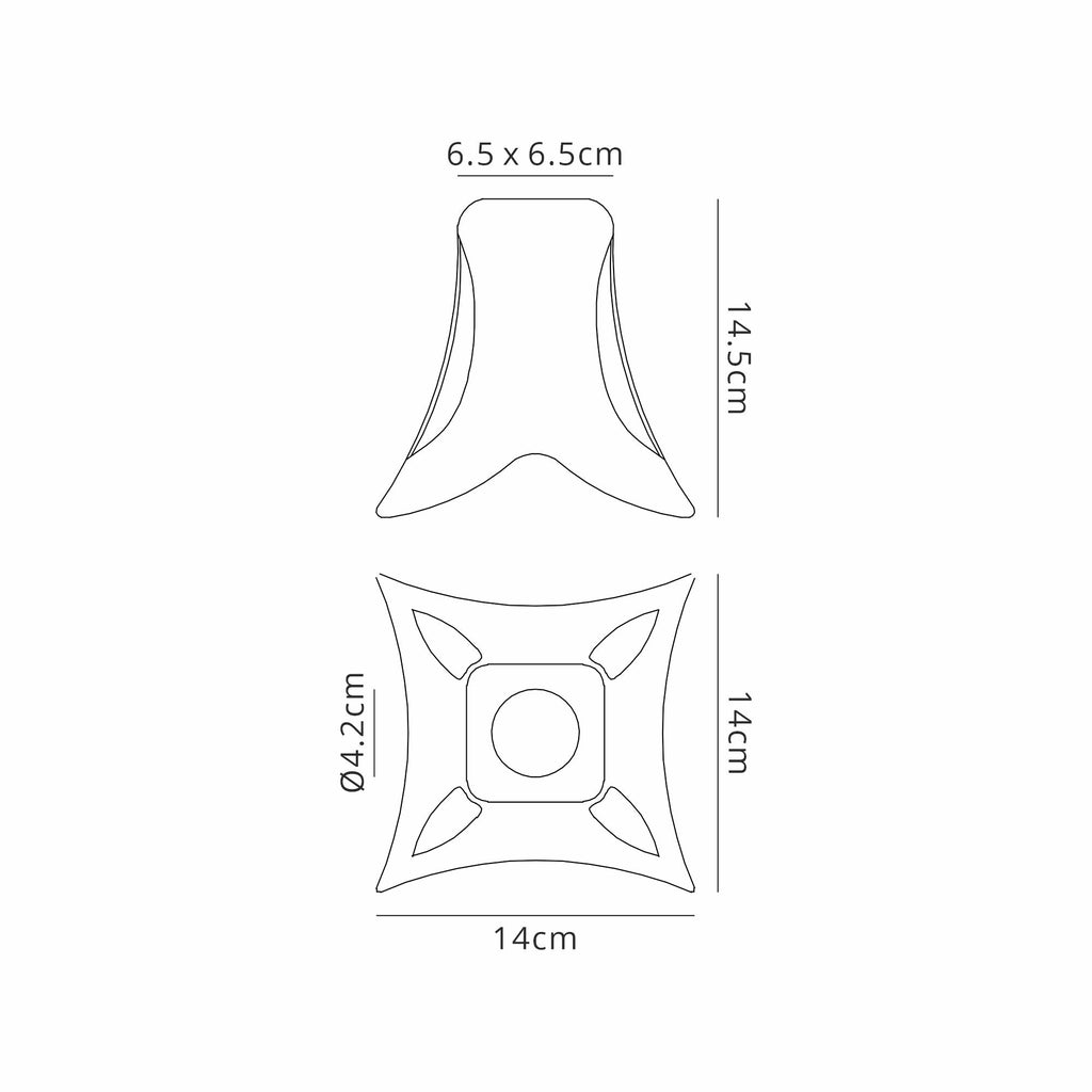 Luminosity Designs Ltd - Amber Flower Cloudy Glass Shade (C), Brown / Clear, E27 hole - Luminosity Designs Ltd