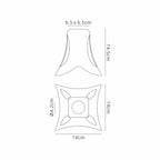 Luminosity Designs Ltd - Amber Flower Cloudy Glass Shade (C), Brown / Clear, E27 hole - Luminosity Designs Ltd