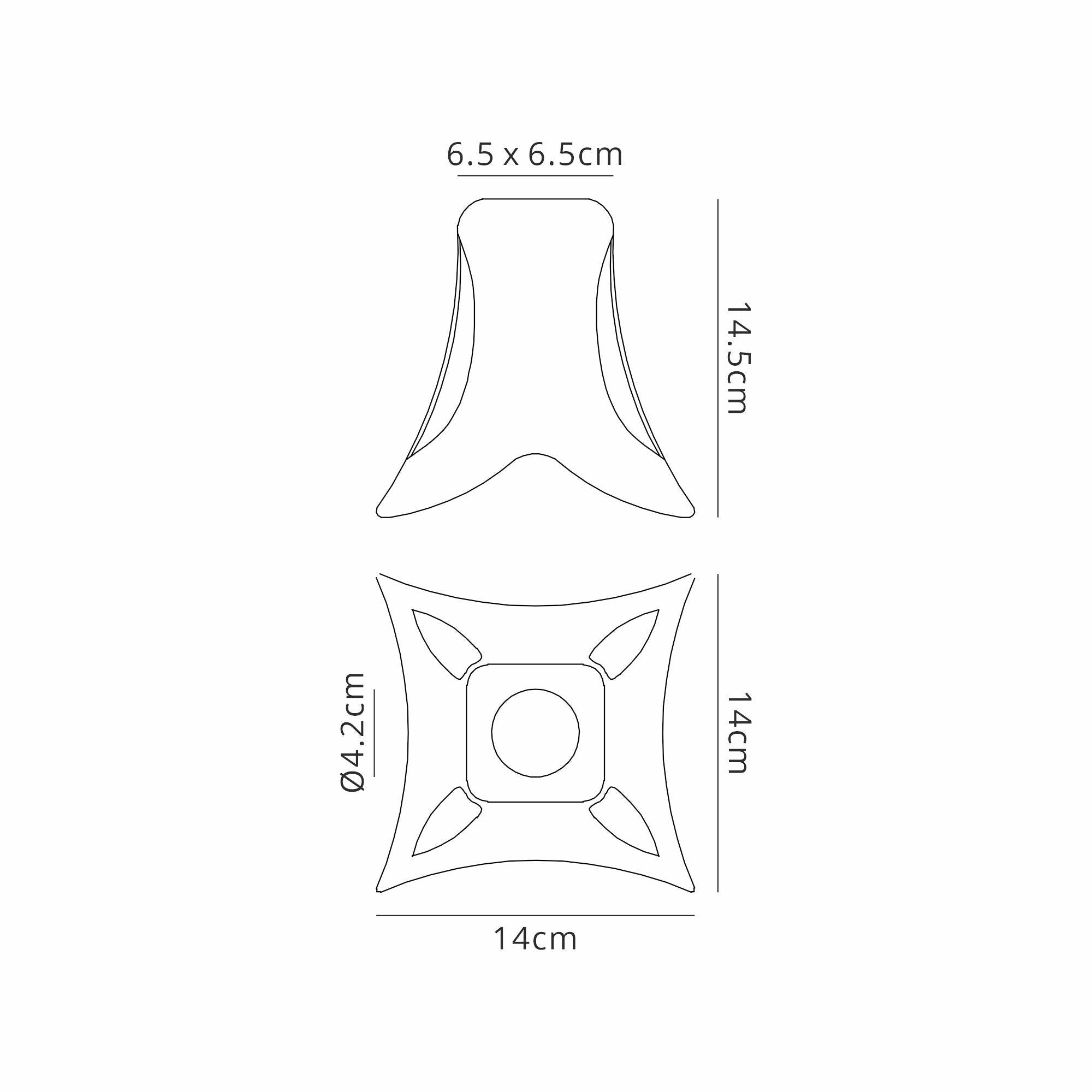 Luminosity Designs Ltd - Amber Flower Cloudy Glass Shade (C), Brown / Clear, E27 hole - Luminosity Designs Ltd
