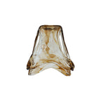 Luminosity Designs Ltd - Amber Flower Cloudy Glass Shade (C), Brown / Clear, E27 hole - Luminosity Designs Ltd