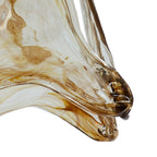 Luminosity Designs Ltd - Amber Flower Cloudy Glass Shade (C), Brown / Clear, E27 hole - Luminosity Designs Ltd