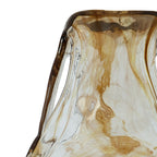 Luminosity Designs Ltd - Amber Flower Cloudy Glass Shade (C), Brown / Clear, E27 hole - Luminosity Designs Ltd