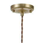 Luminosity Designs Ltd - Amber Switched Pendant 1.5m, 1 x E27, Twisted Cable / Brown Flower Glass - Luminosity Designs Ltd