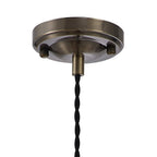 Luminosity Designs Ltd - Amber Switched Pendant 1.5m, 1 x E27, Twisted Cable / Brown Square Glass - Luminosity Designs Ltd