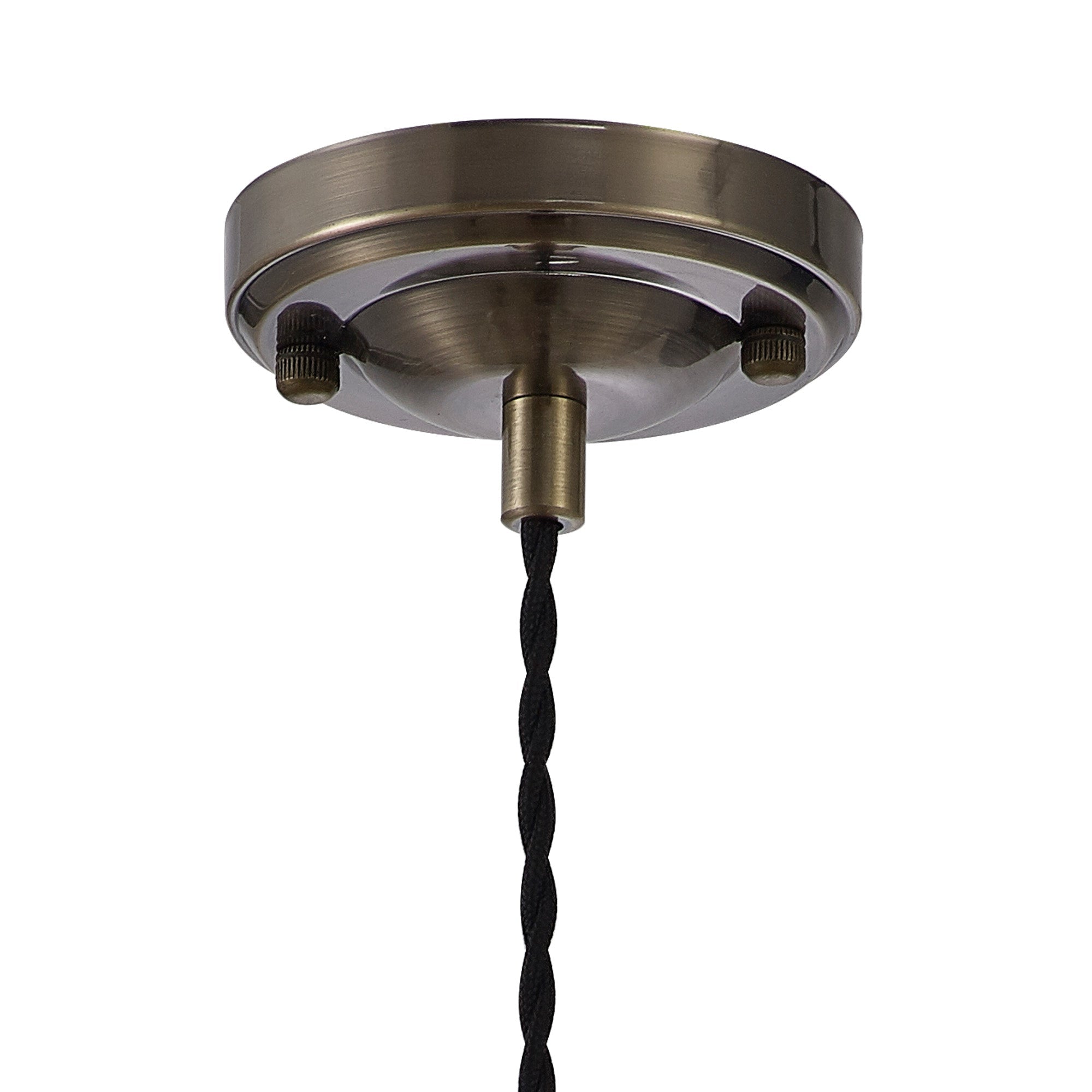 Luminosity Designs Ltd - Amber Switched Pendant 1.5m, 1 x E27, Twisted Cable / Brown Square Glass - Luminosity Designs Ltd