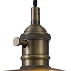 Luminosity Designs Ltd - Amber Switched Pendant 1.5m, 1 x E27, Twisted Cable / Brown Square Glass - Luminosity Designs Ltd