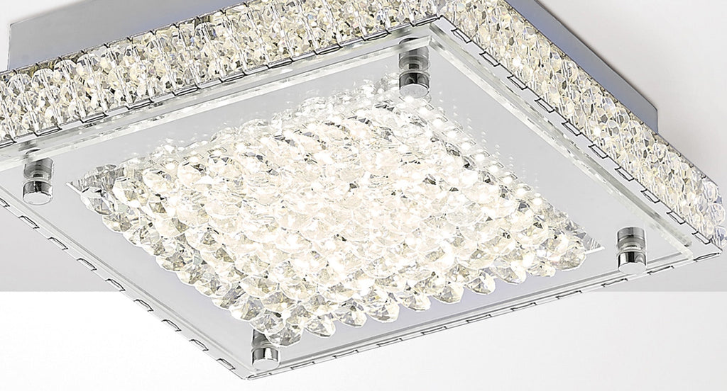 Diyas - Amelia Small Square Ceiling - Luminosity Designs Ltd