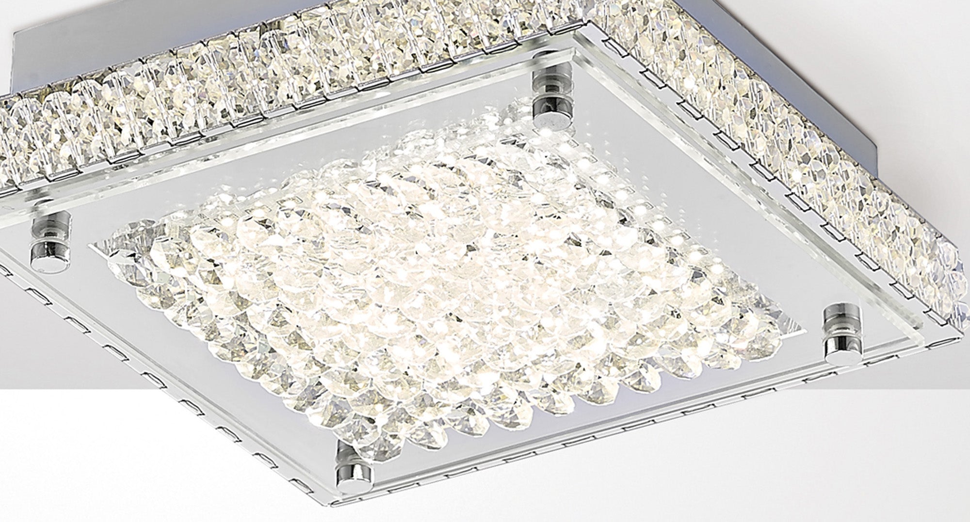 Diyas - Amelia Small Square Ceiling - Luminosity Designs Ltd