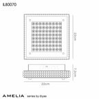 Diyas - Amelia Small Square Ceiling - Luminosity Designs Ltd