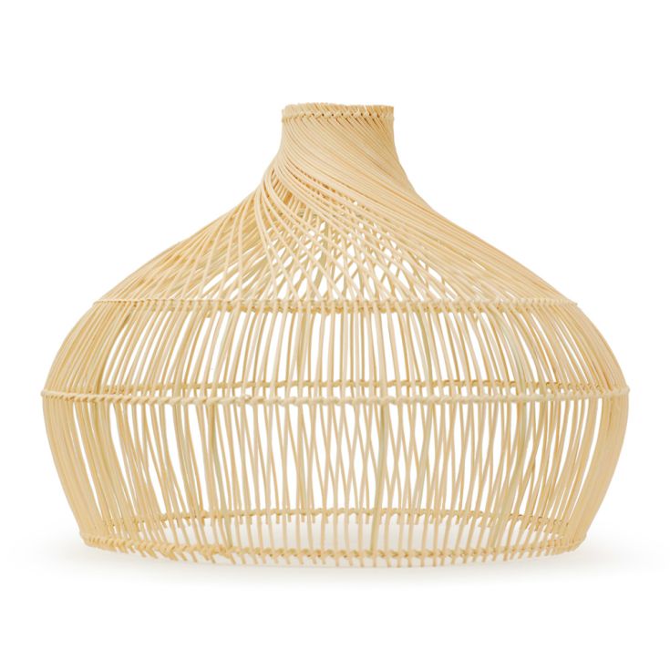 lse - Anais Large Twist Sphere Eco Friendly Natural Rattan Pendant Shade - Luminosity Designs Ltd