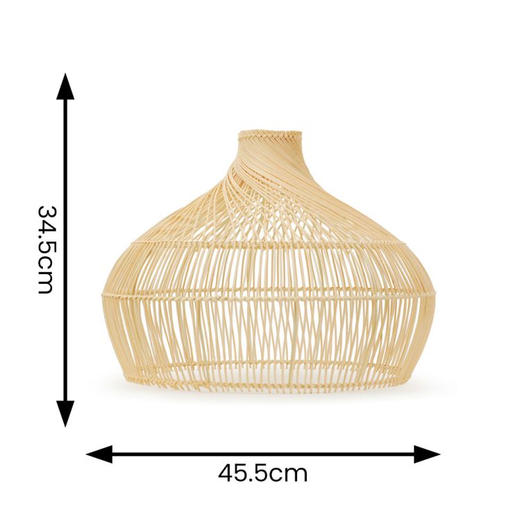 lse - Anais Large Twist Sphere Eco Friendly Natural Rattan Pendant Shade - Luminosity Designs Ltd
