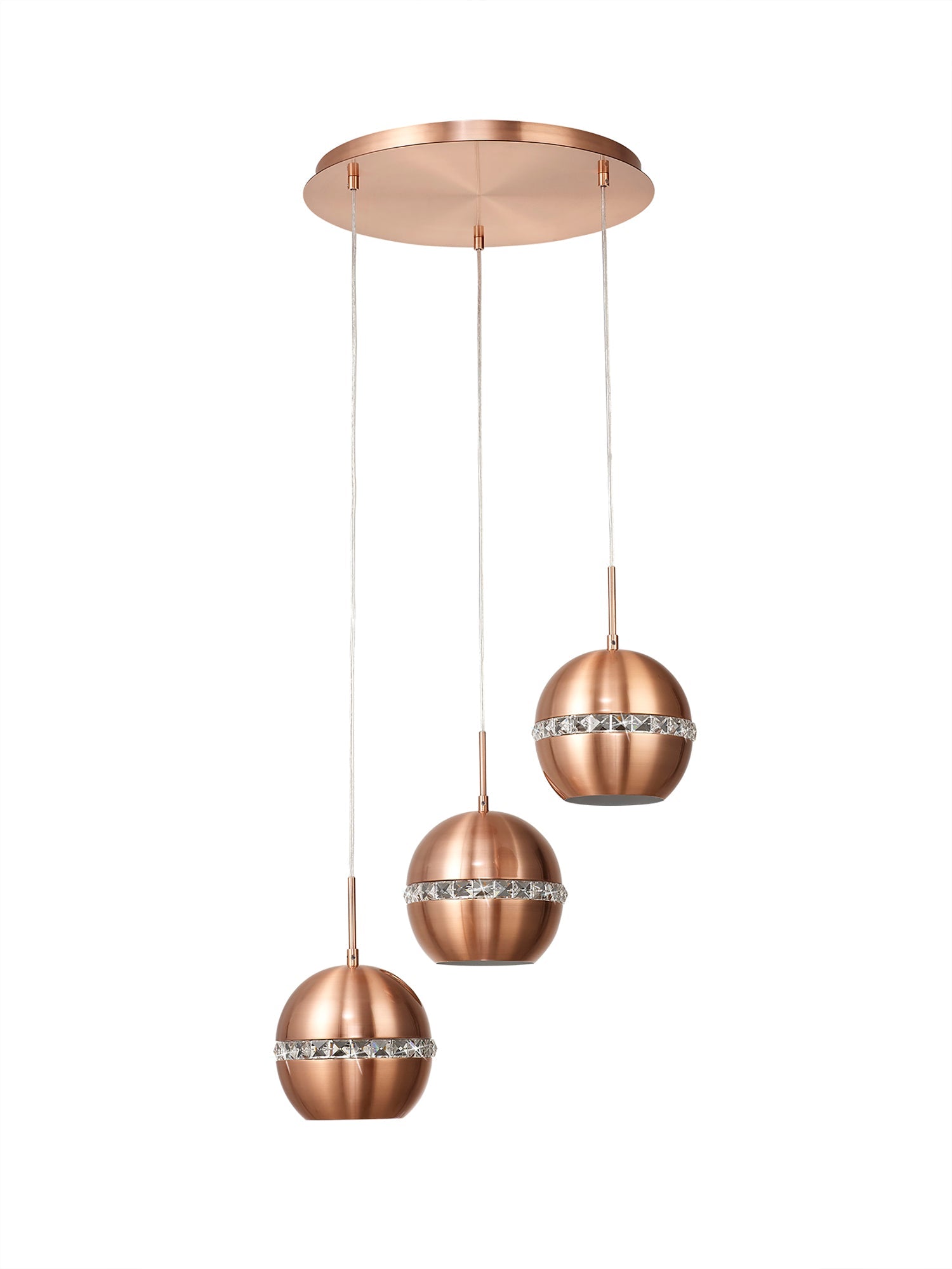 Diyas - Andrea 3 Light Round Pendant - Luminosity Designs Ltd