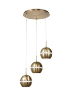 Diyas - Andrea 3 Light Round Pendant - Luminosity Designs Ltd