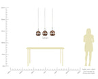 Diyas - Andrea Pendant 3 Light Bar - Luminosity Designs Ltd