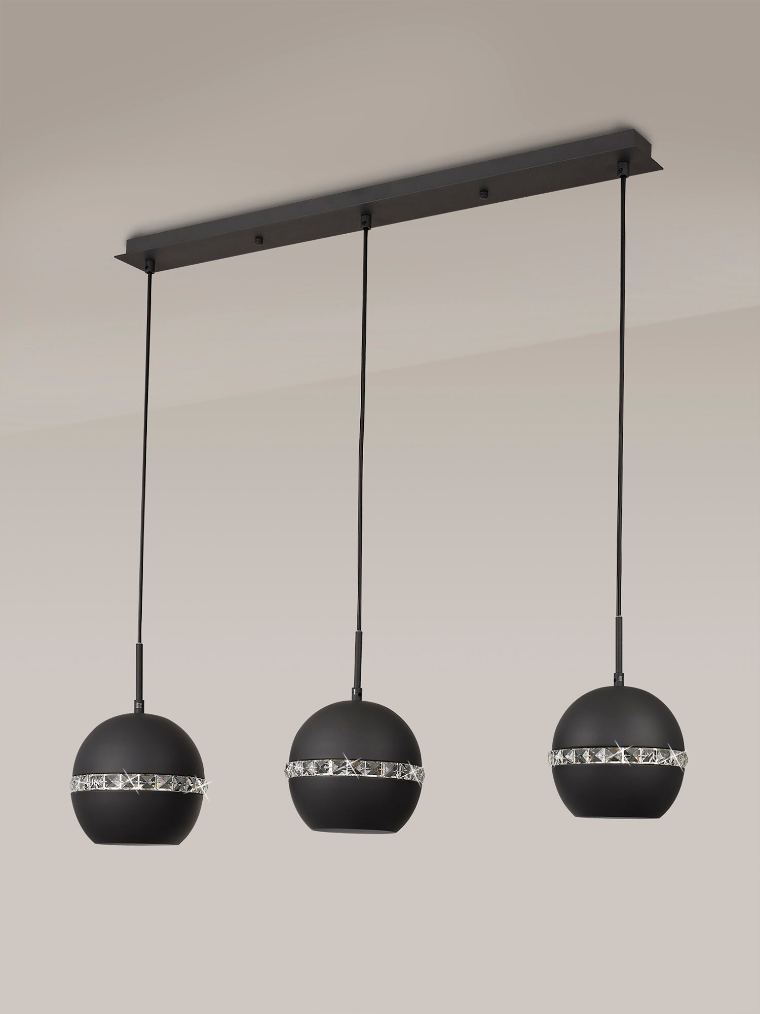 Diyas - Andrea Pendant 3 Light Bar - Luminosity Designs Ltd